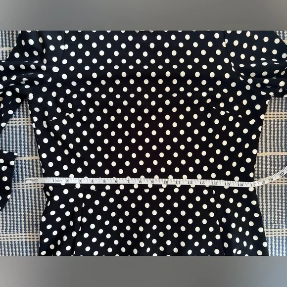 Kate Spade Lia dot ponte dress black white size XL - Picture 8 of 8